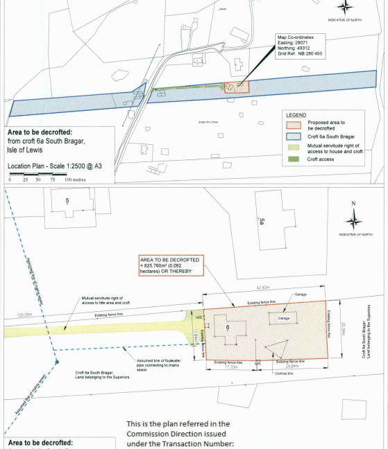 Croft and decrofting plan - 6a South Bragar