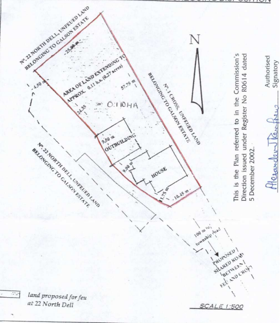 22 North Dell - title plan